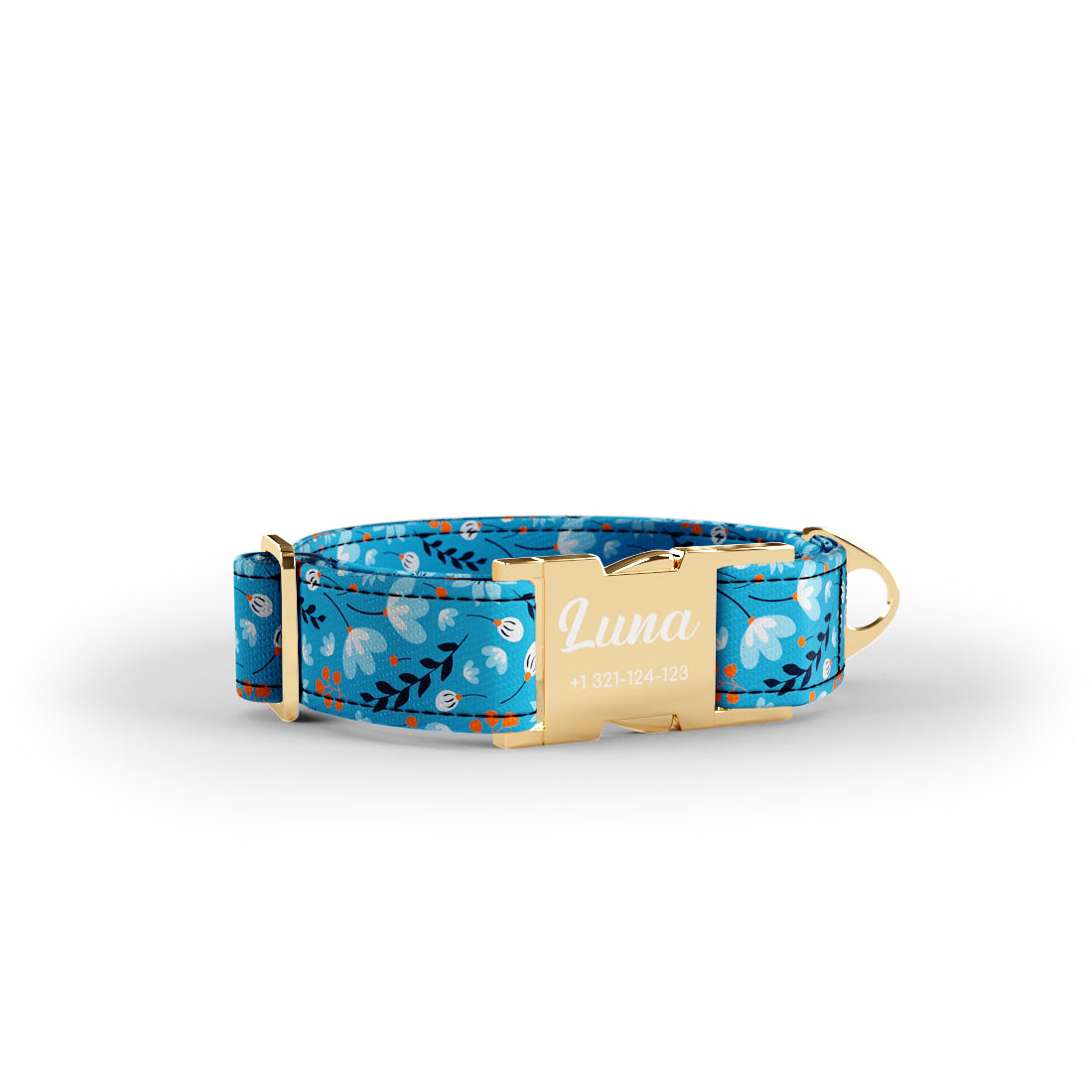 Summer Flowers Aero Personalized Dog Collar
