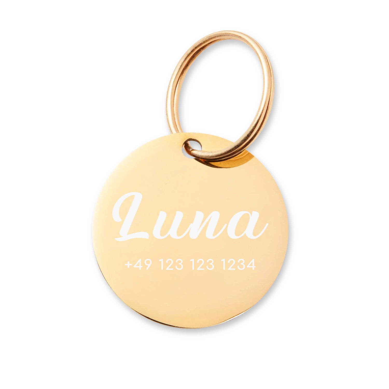 Circle Shape Stainless Steel Dog ID Tag