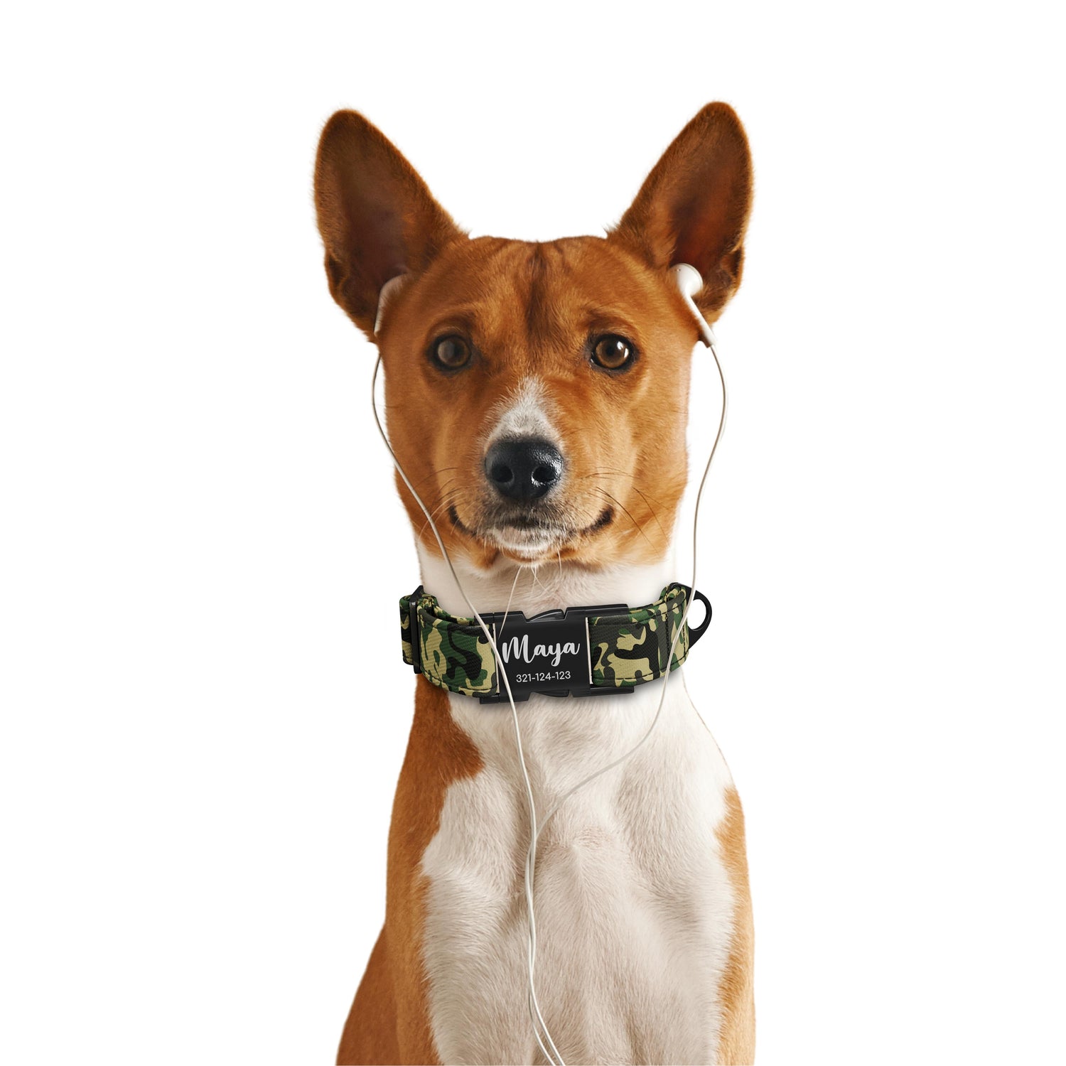 Camoflage Cadmium Personalized Dog Collar