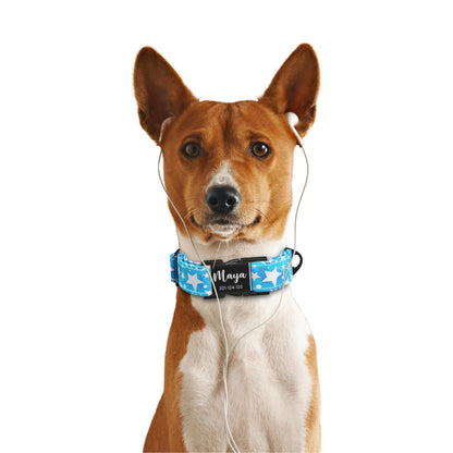 Deep Stars Dodger Personalized Dog Collar