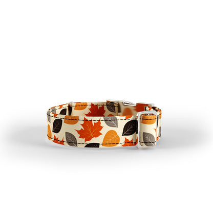 Herbstfarben Pfirsich personalisiertes Hundehalsband