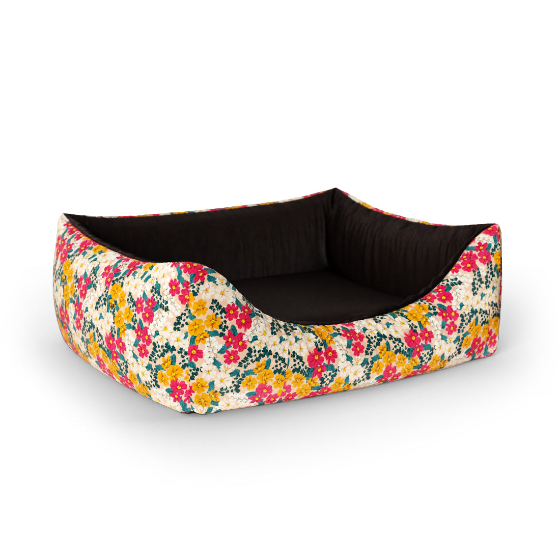 Liberty Flowers Mango Personalisiertes Lounge Hundebett mit Eingang