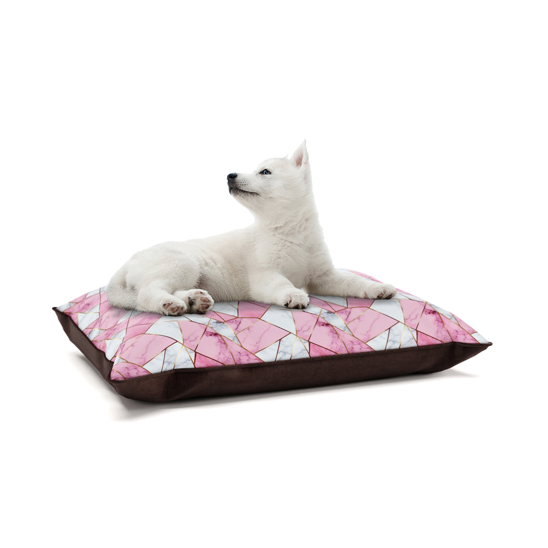 Pink Marble Kobi Personalized Pillow Style Fashion Dog Bed