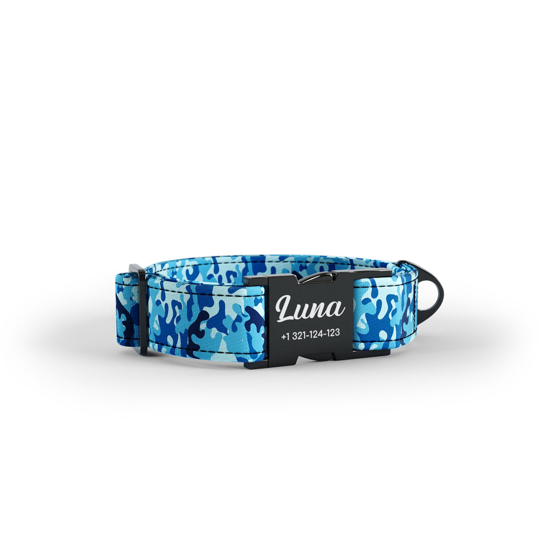 Camoflage Denim Personalized Dog Collar