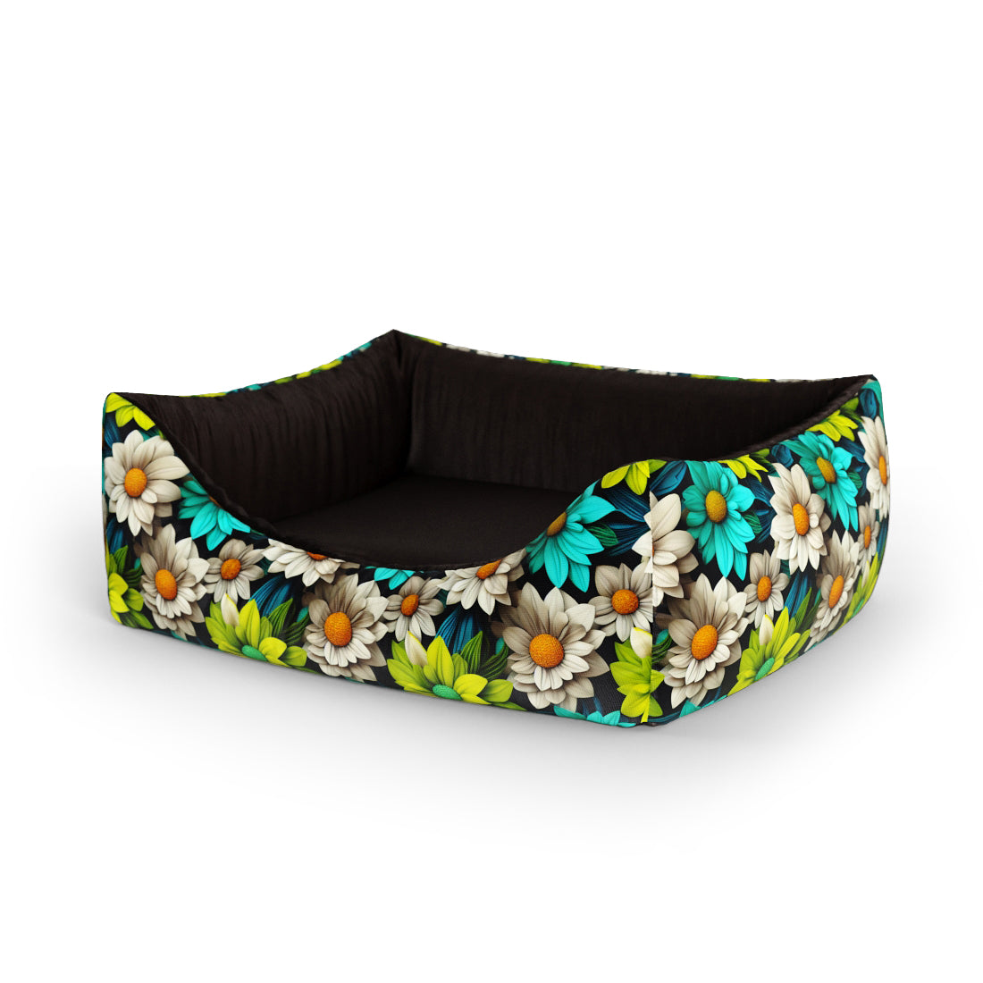 Garden Flowers Kelly Personalized Lounge Dog Bed With Entrance