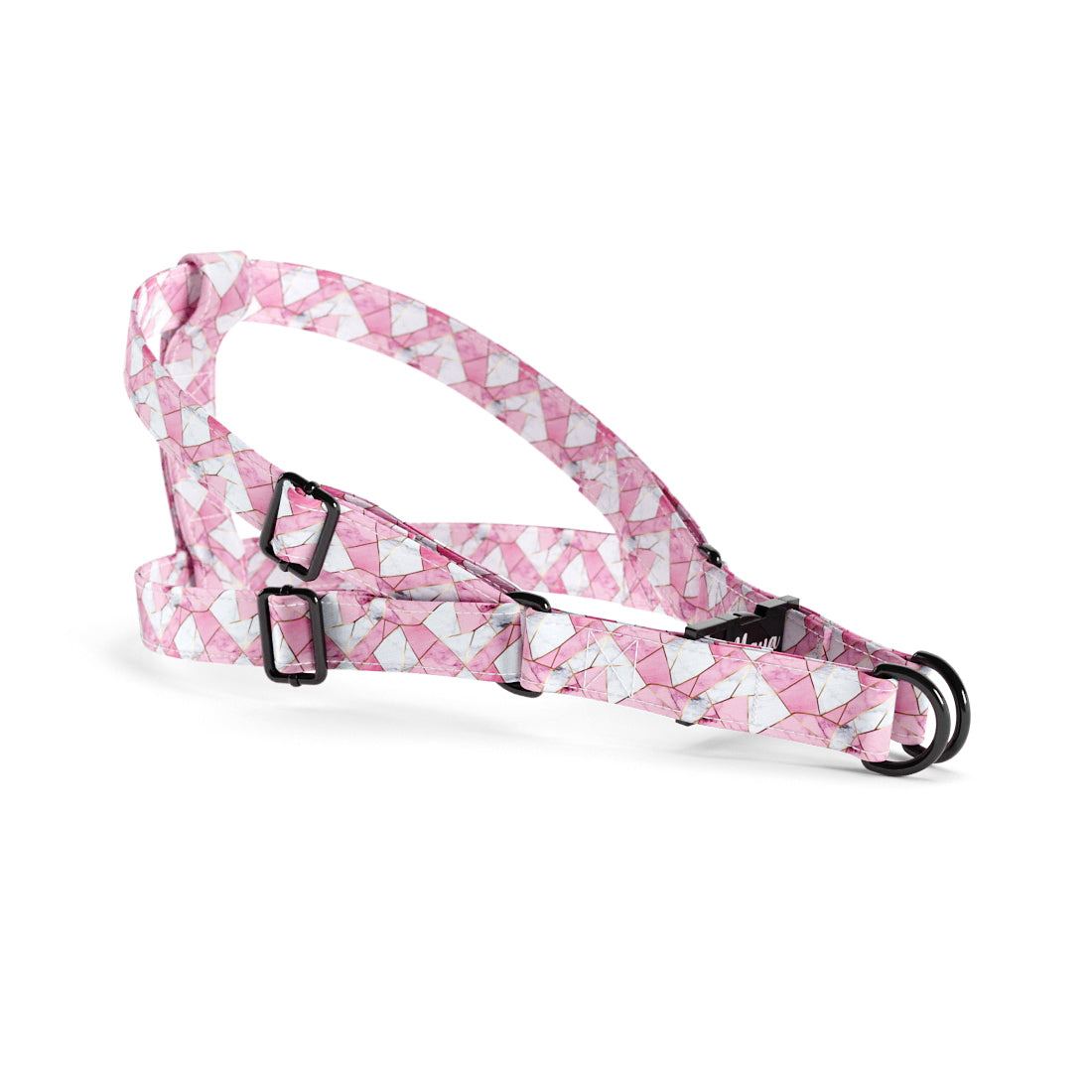 Pink Marble  Kobi Personalized Dog Belt Harness