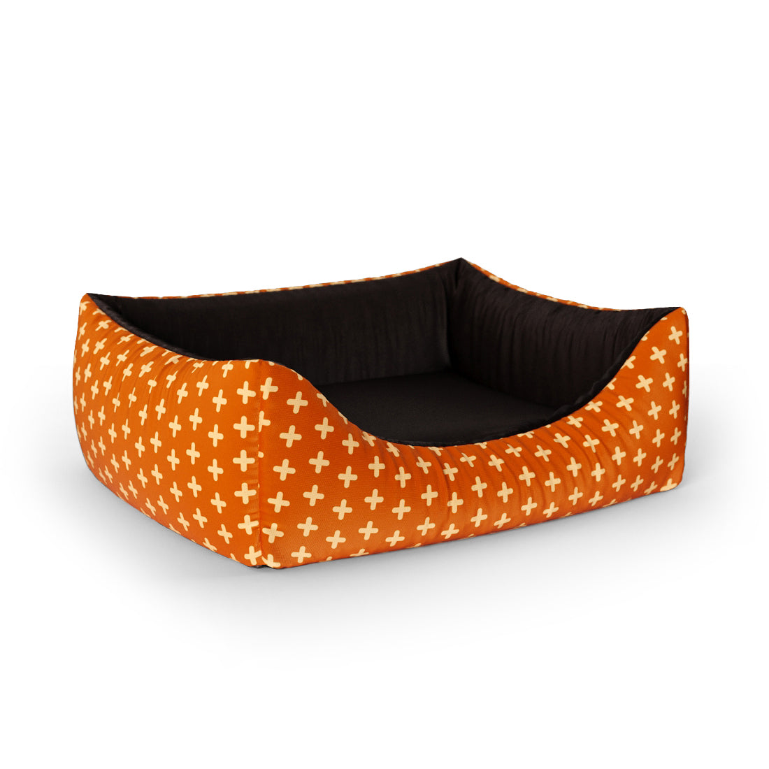 Little Fox Liver Personalized Lounge Dog Bed With Entrance