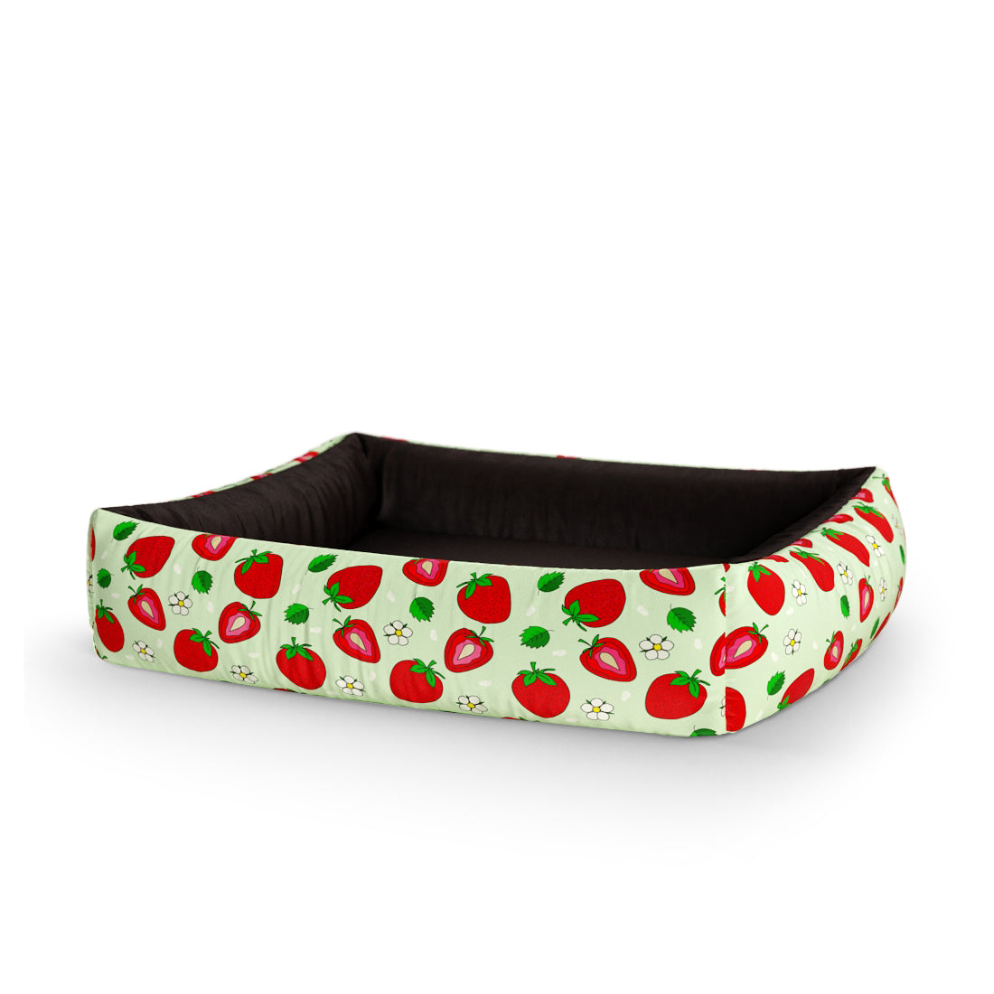 Tutti Fruitti Tea Personalisiertes Lounge-Hundebett mit Seiten