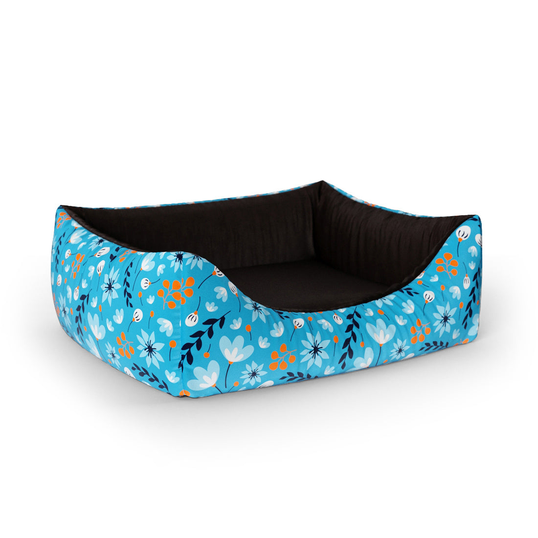 Summer Flowers Aero Personalized Lounge Dog Bed With Entrance