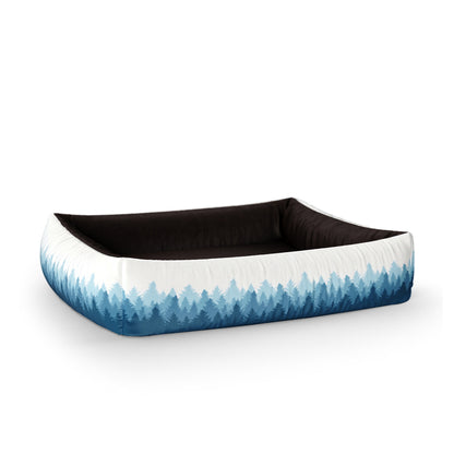 Forest Landscape Glacouos Personalized Lounge Dog Bed With Sides