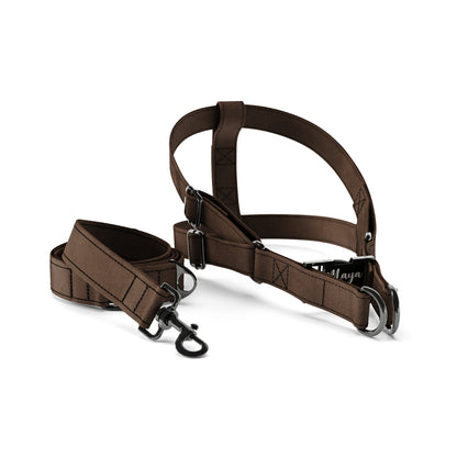 Velvet Look Saddle Personalized Dog Belt Harness