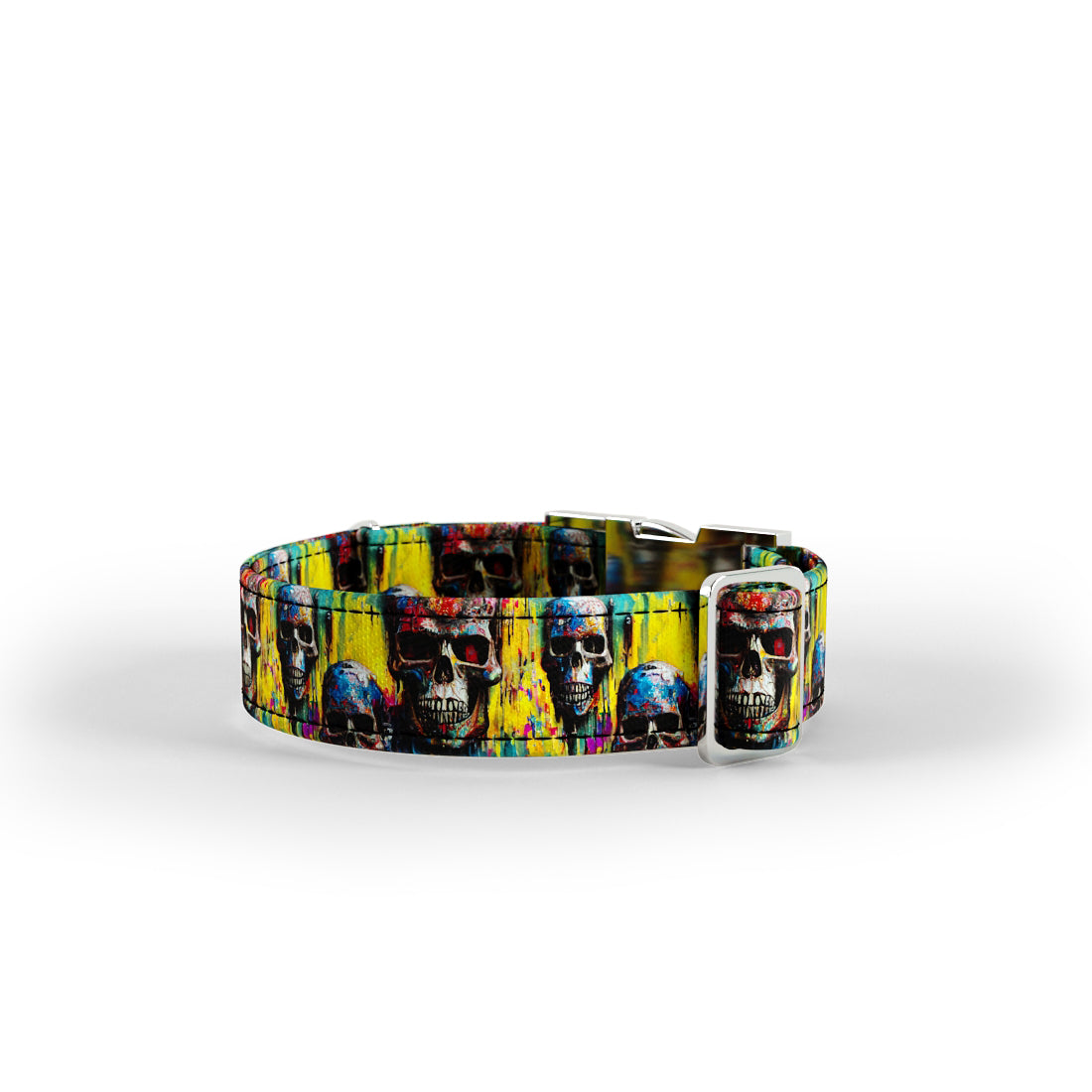 Graffity Skulls Bernstein personalisiertes Hundehalsband