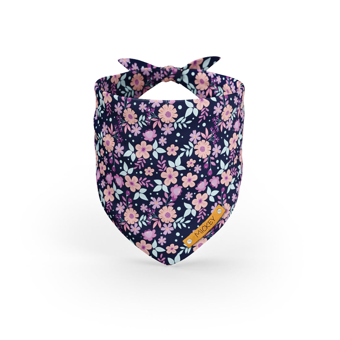 Folklore Blumen Leven Personalisiertes Hundemode-Bandana