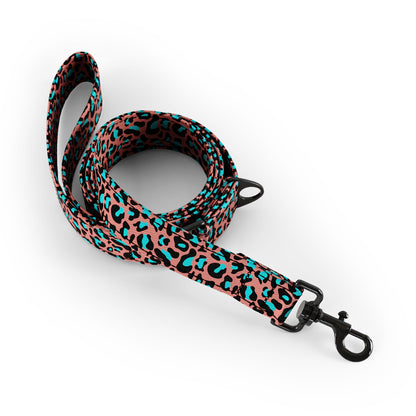 Leopard Genta Personalized Dog Fashion Belt Harness And Leash Set