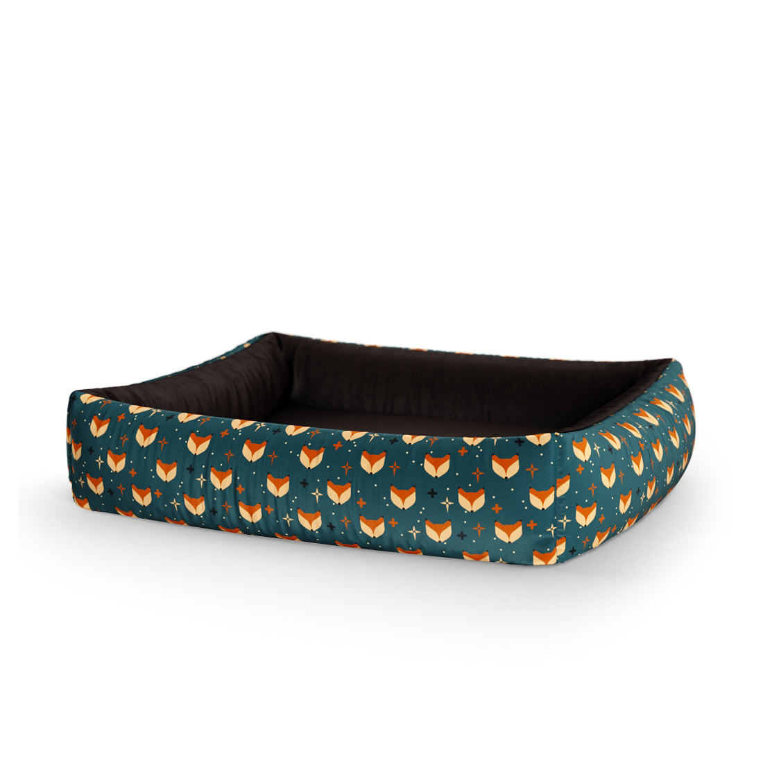 Little Fox Skobe Personalized Lounge Dog Bed With Sides