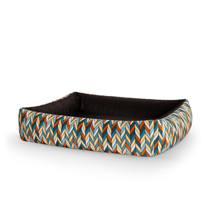 Little Fox Fulvous Personalized Lounge Dog Bed With Sides