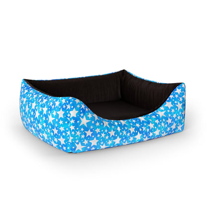 Deep Stars Dodger Personalized Lounge Dog Bed With Entrance