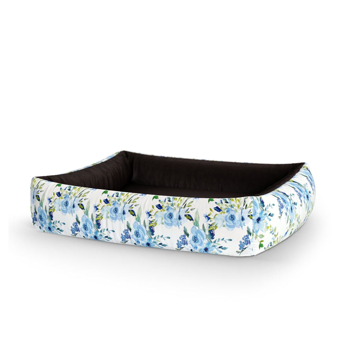 Wasser Folklore Blumen Italienisches personalisiertes Lounge Hundebett mit Seiten