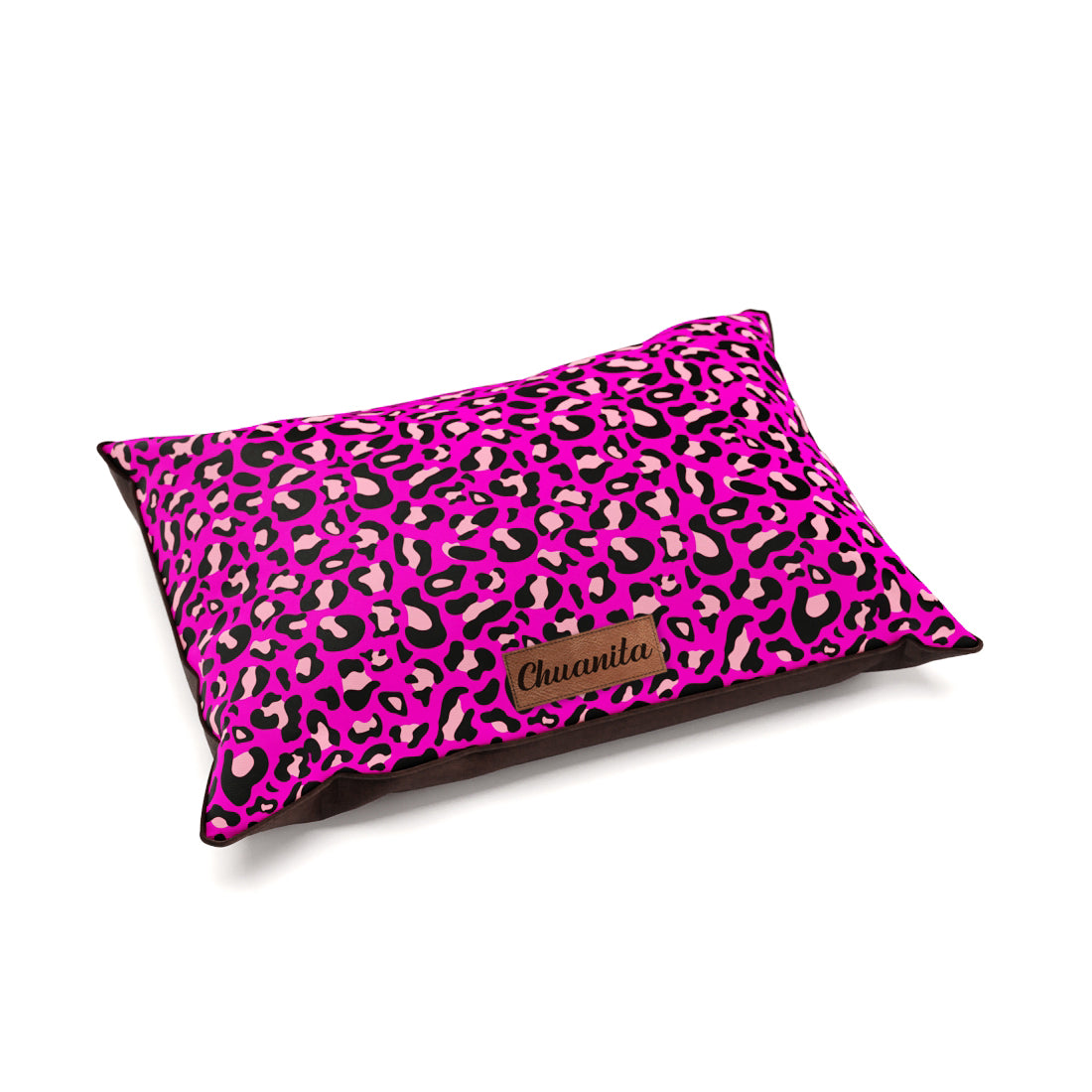 Crazy Leopard Rose Personalized Pillow Style Fashion Dog Bed