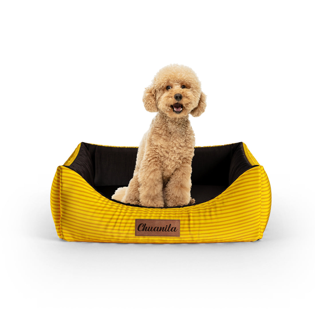 Octoberfest Maize Personalized Lounge Dog Bed With Entrance