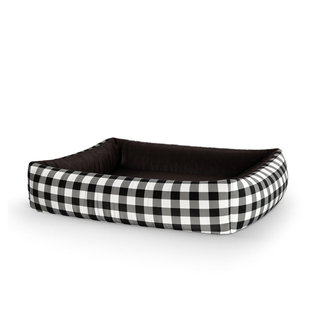 Farbe Buffalo Snow Personalisiertes Lounge-Hundebett mit Seiten