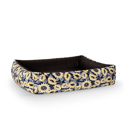 Sonnenblumen Maya Personalisiertes Lounge Hundebett mit Seiten