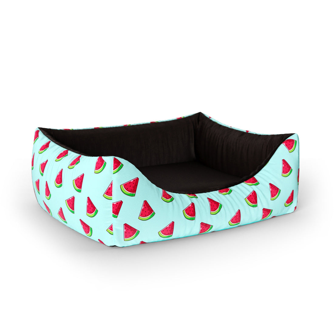 Wattermelon Jungle Personalized Lounge Dog Bed With Entrance