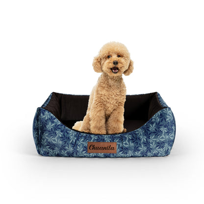 Minimalist Flowers Hooker Personalized Lounge Dog Bed With Entrance