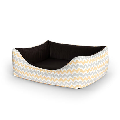 Boho Colors Sunray Personalized Lounge Dog Bed With Entrance