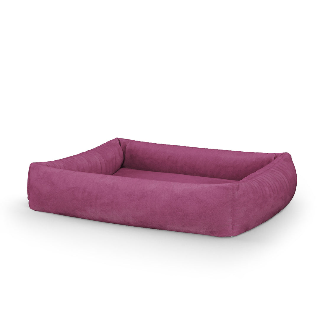 Luxury Velvet Look Jazzberry Personalized Lounge Dog Bed With Sides