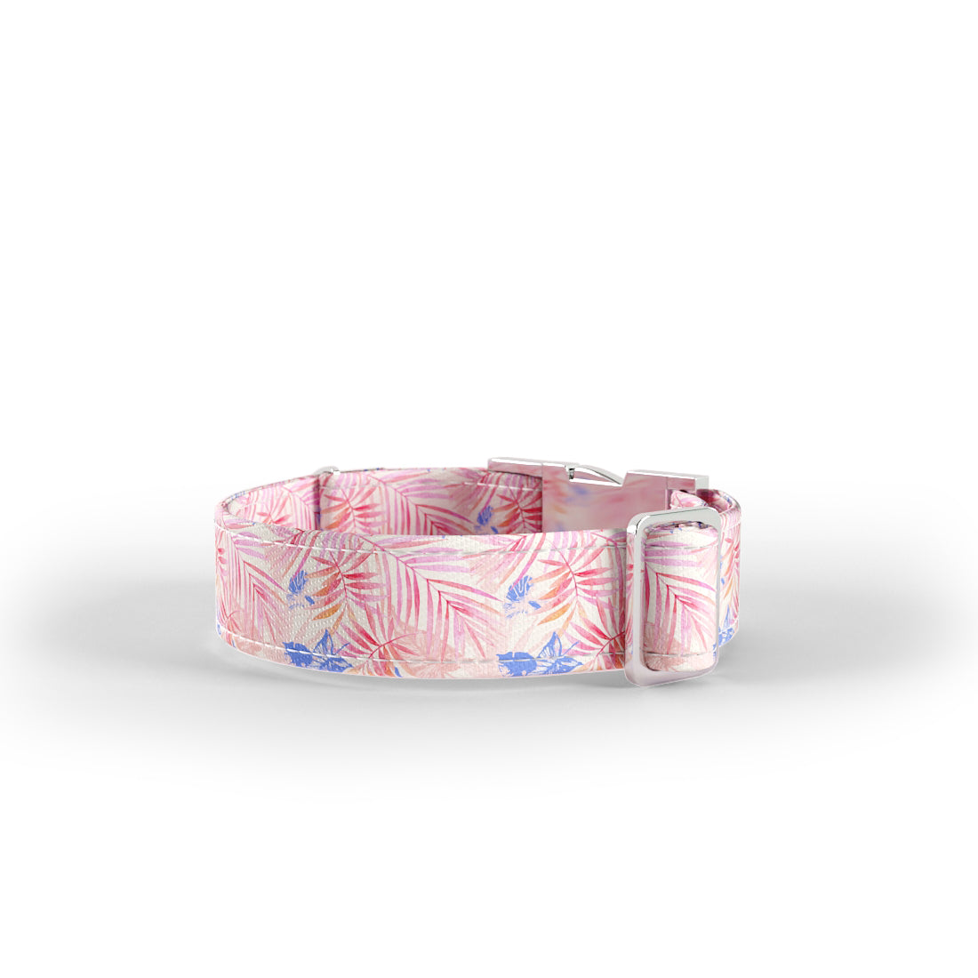 Tropical Leaves Holy Personalized Dog Collar