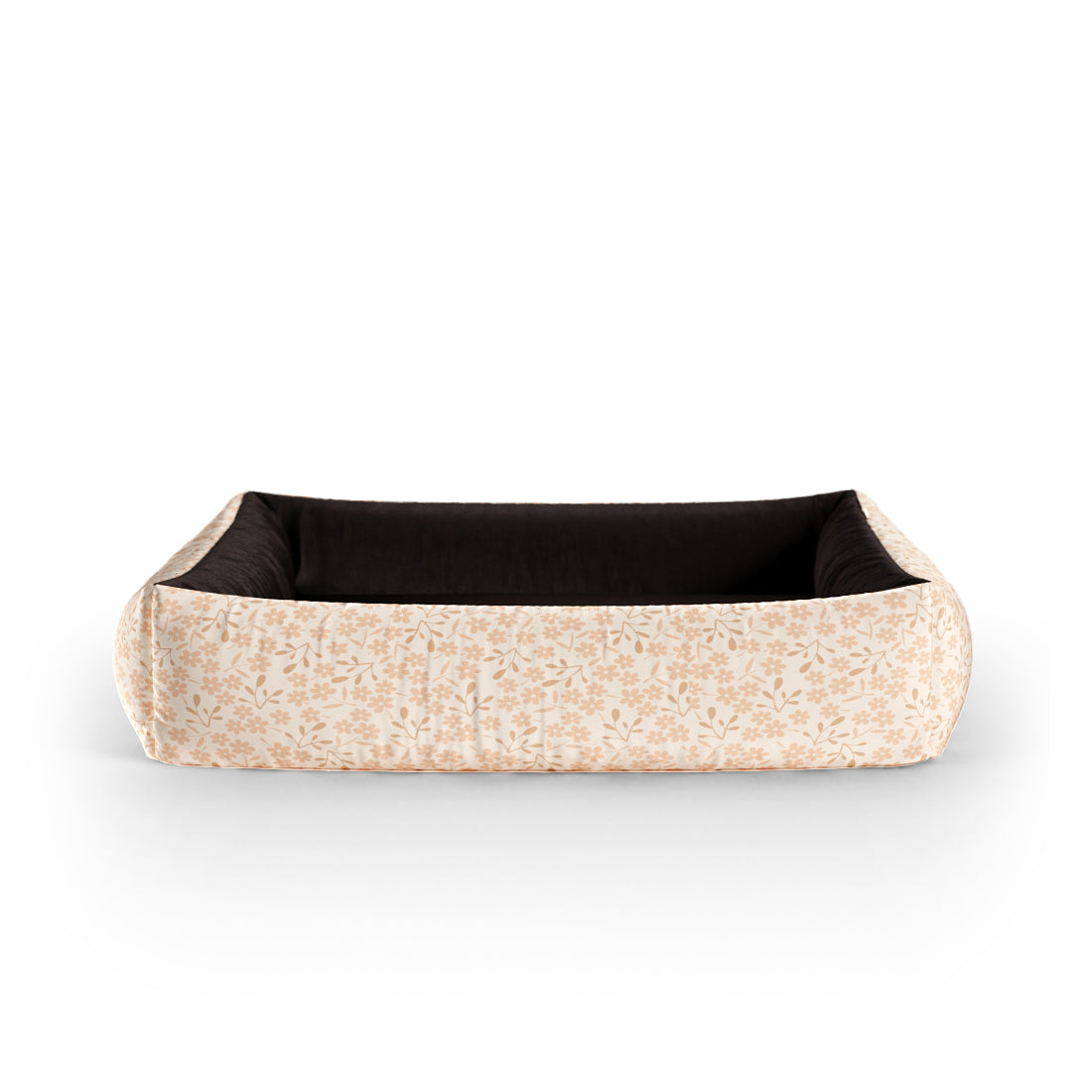 Minimalist Flowers Misty Personalisiertes Lounge-Hundebett mit Seiten