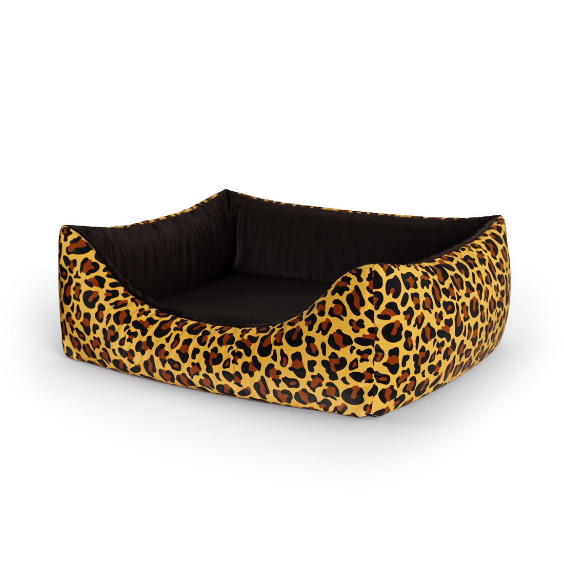 Crazy Leopard Persian Personalized Lounge Dog Bed With Entrance