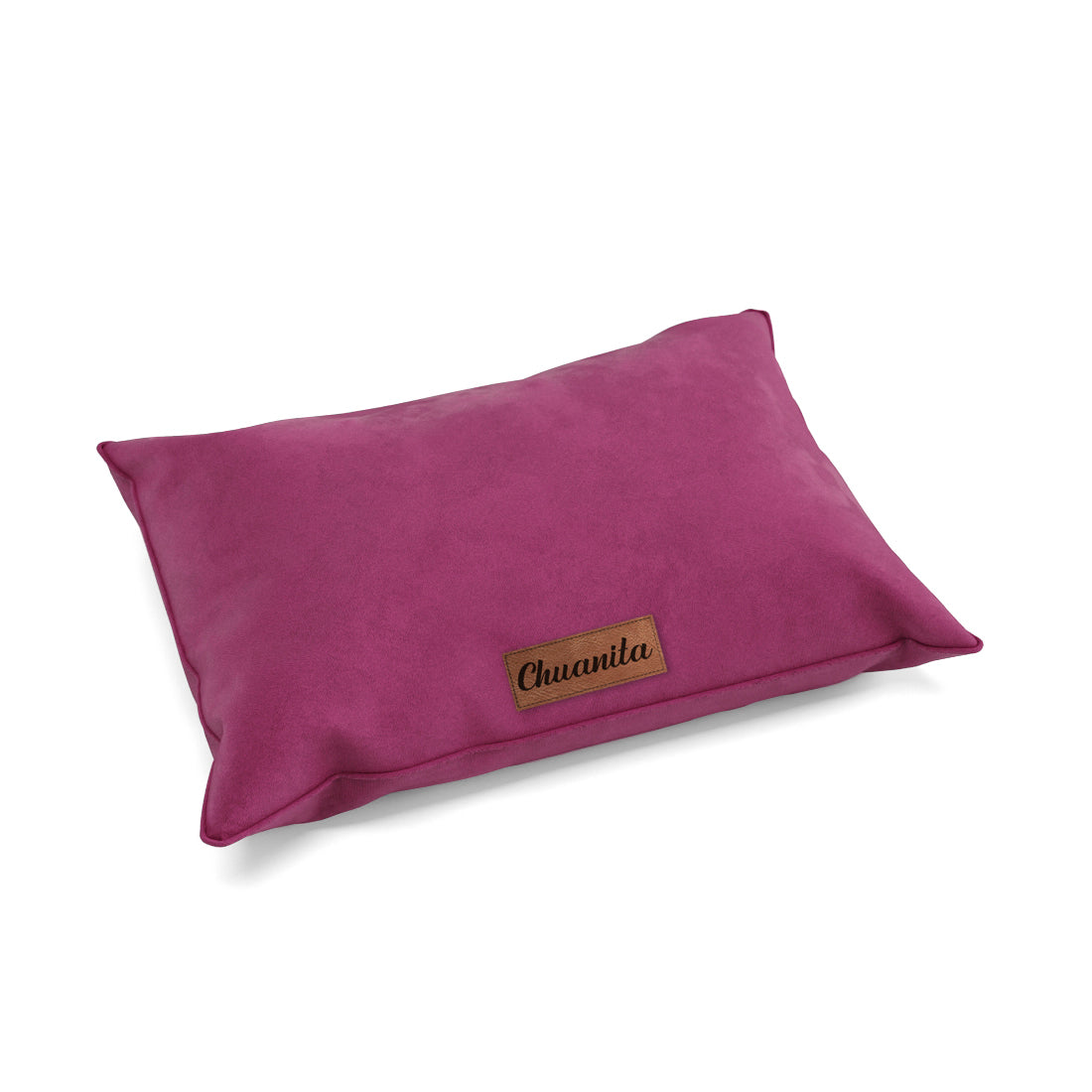 Luxury Velvet Look Jazzberry Personalized Pillow Style Dog Bed