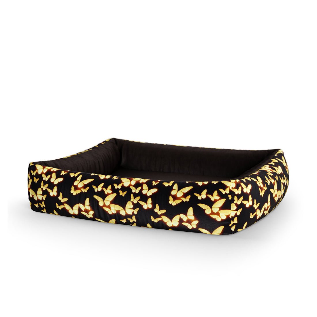 Lightning Butterflies Jet Personalized Lounge Dog Bed With Sides