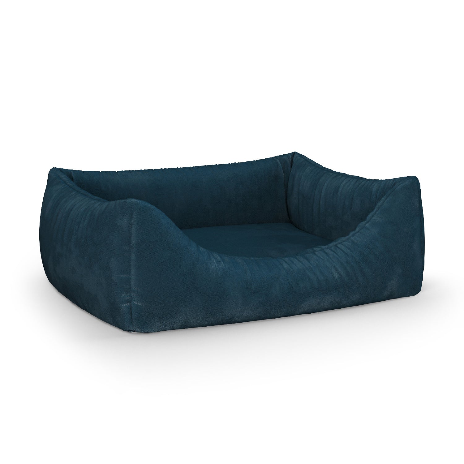 Luxury Velvet Look Midnight Personalized Lounge Dog Bed With Entrance