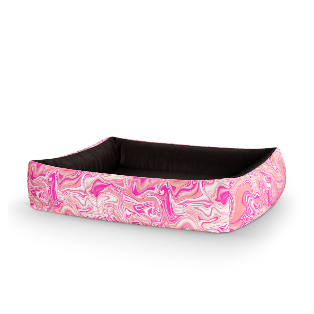 Water Marble Baker Personalized Lounge Dog Bed With Sides