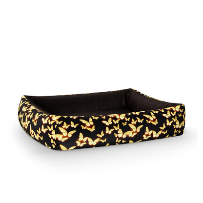 Lightning Butterflies Jet Personalized Lounge Dog Bed With Sides