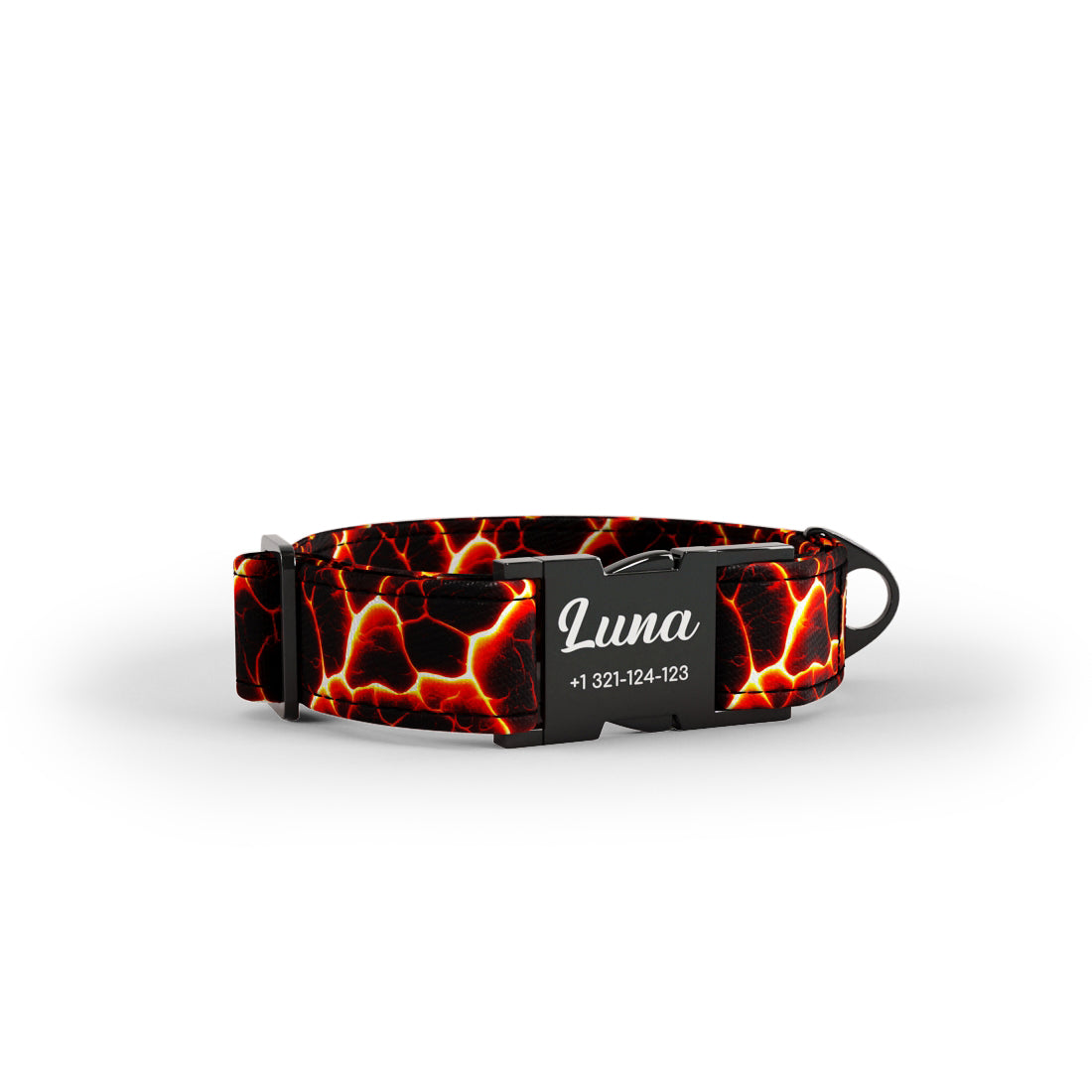 Lava  Cardinal Personalized Dog Collar