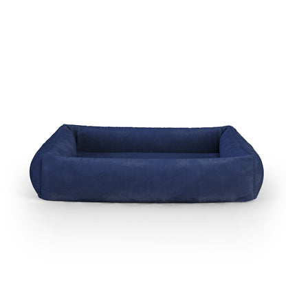 Luxury Velvet Look Royal Personalized Lounge Dog Bed With Sides