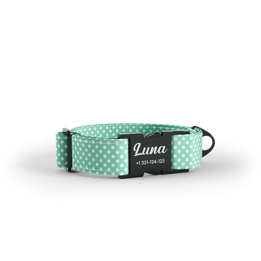 Sweat Polka Dots Android Personalized Dog Collar And Leash Set