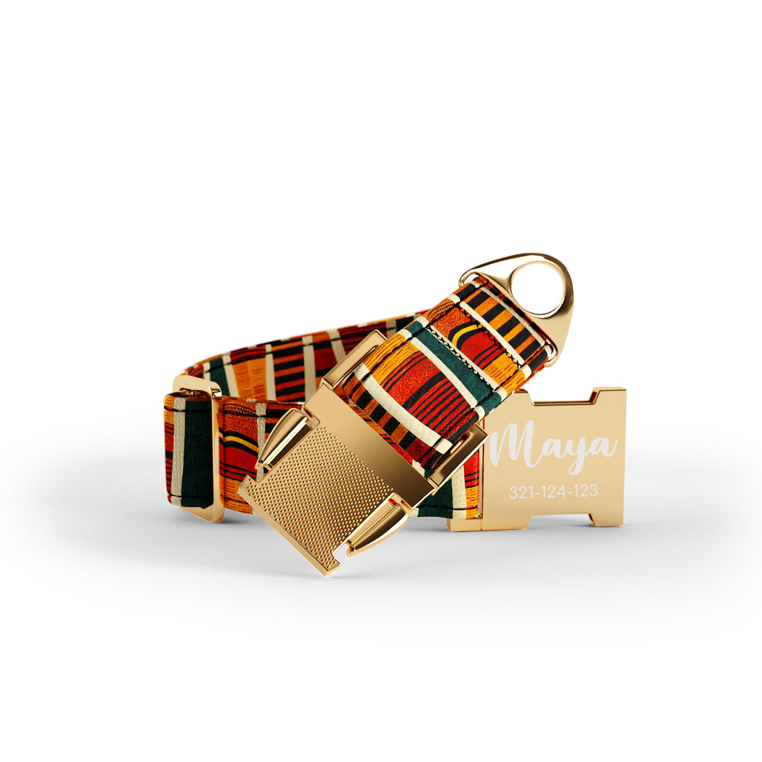 Afrikanisches Portland personalisiertes Hundehalsband und Leine-Set