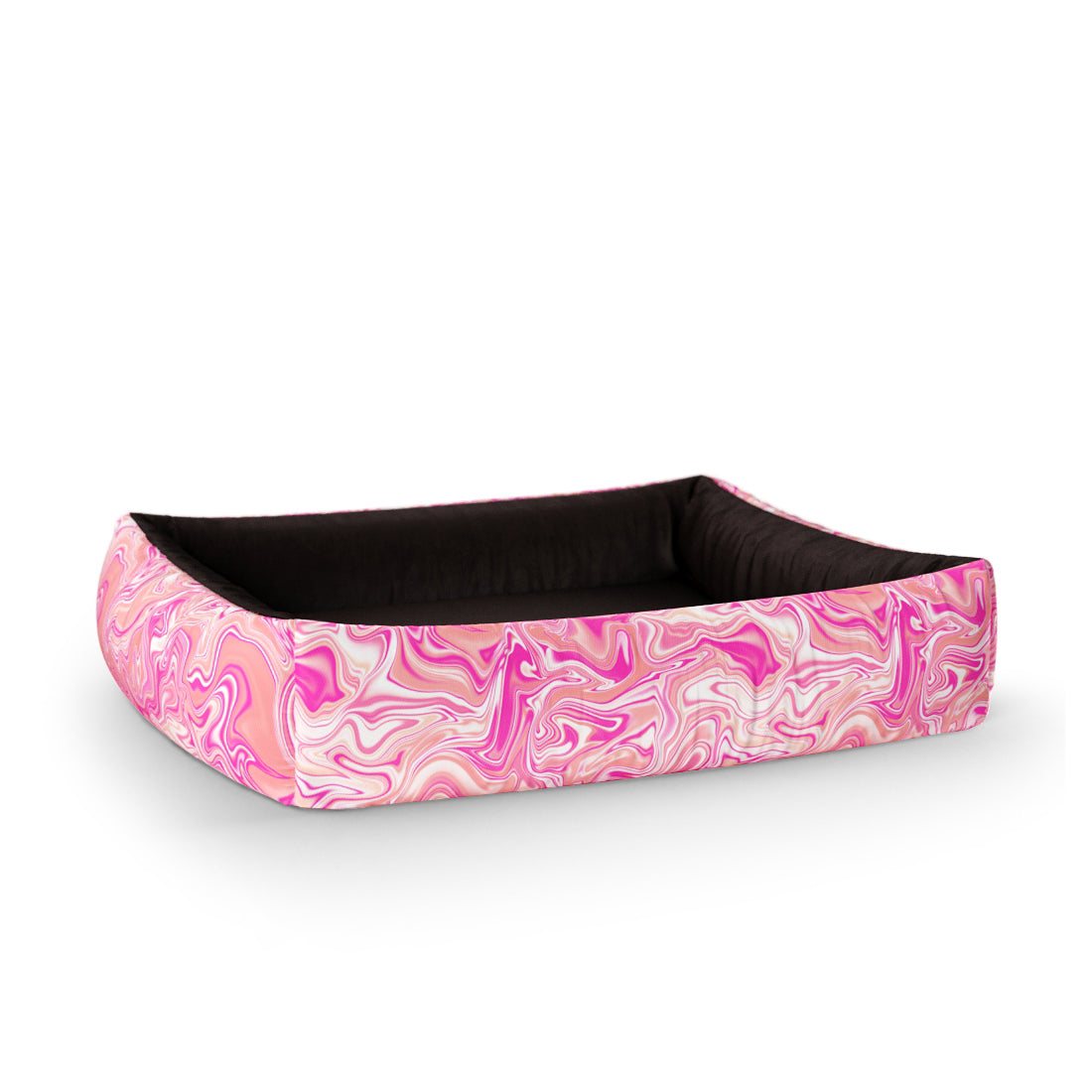 Water Marble Baker Personalized Lounge Dog Bed With Sides