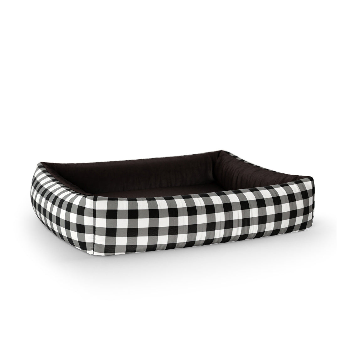 Farbe Buffalo Snow Personalisiertes Lounge-Hundebett mit Seiten