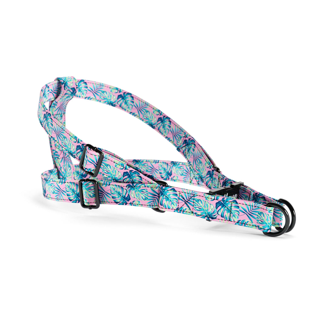 Tropical Leaves Cermation Personalized Dog Belt Harness