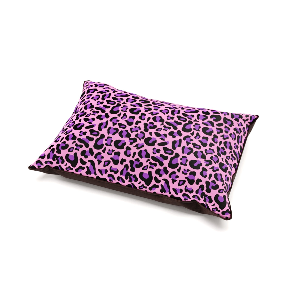 Crazy Leopard Magenta Margintas Personalizuotas Vardinis Pagalvės Tipo Šuns Guolis