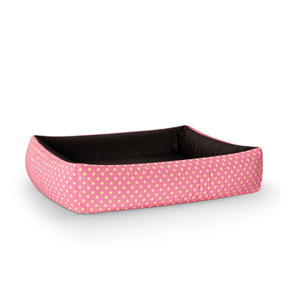 Trio Polka Dots Palle Personalized Lounge Dog Bed With Sides