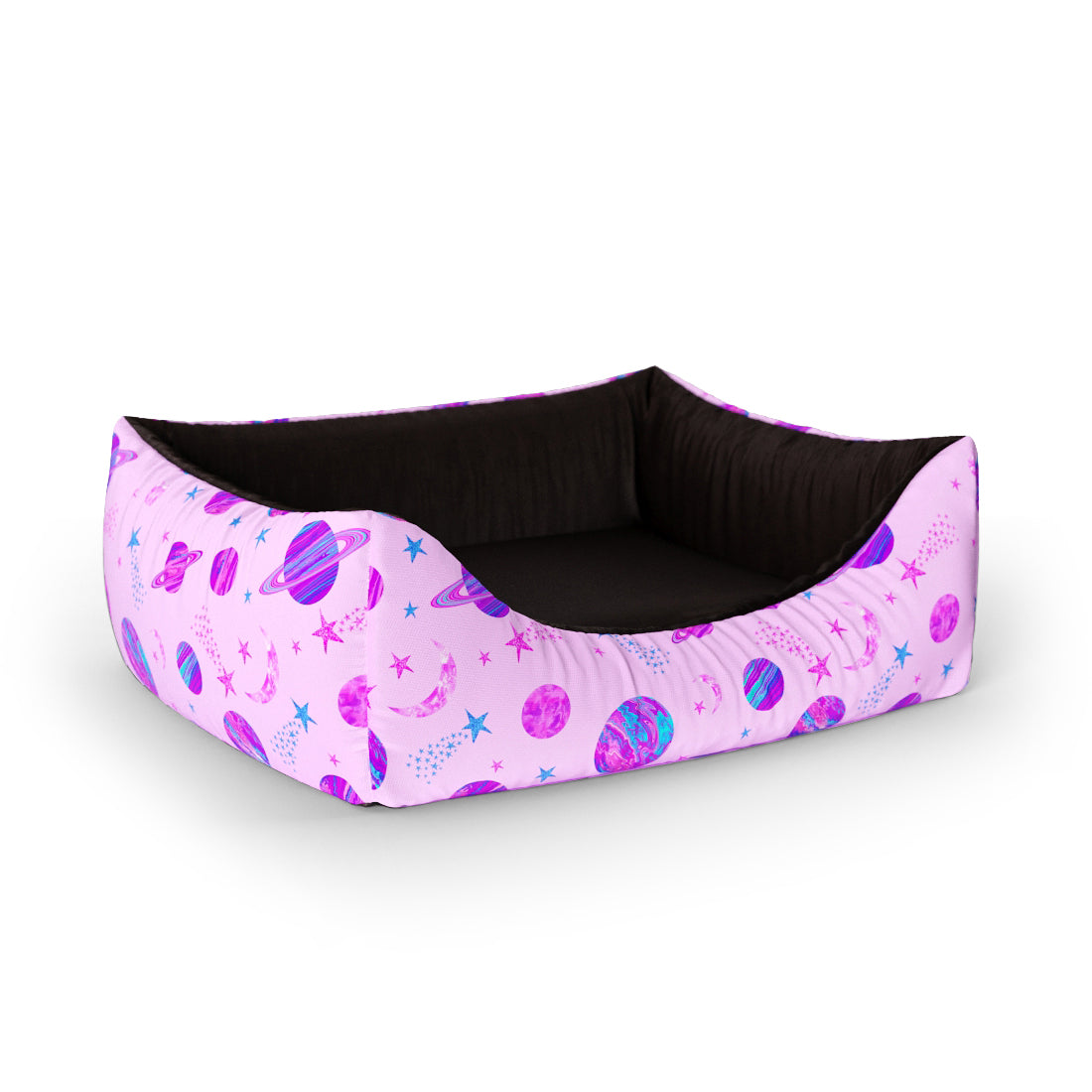 Space Cowboy HotPink Personalized Lounge Dog Bed With Entrance