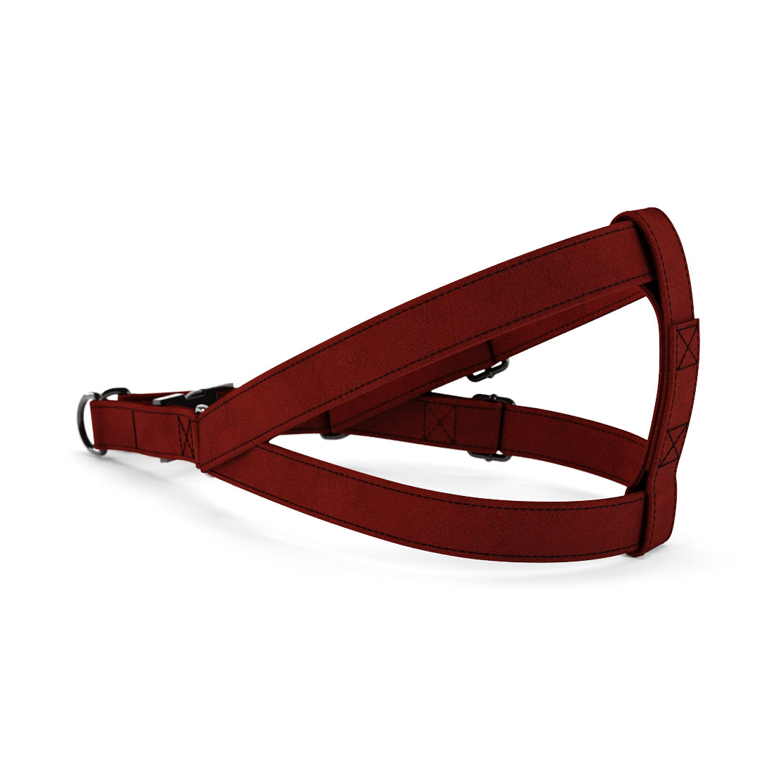 Velvet Look Mahogany Personalized Dog Belt Harness