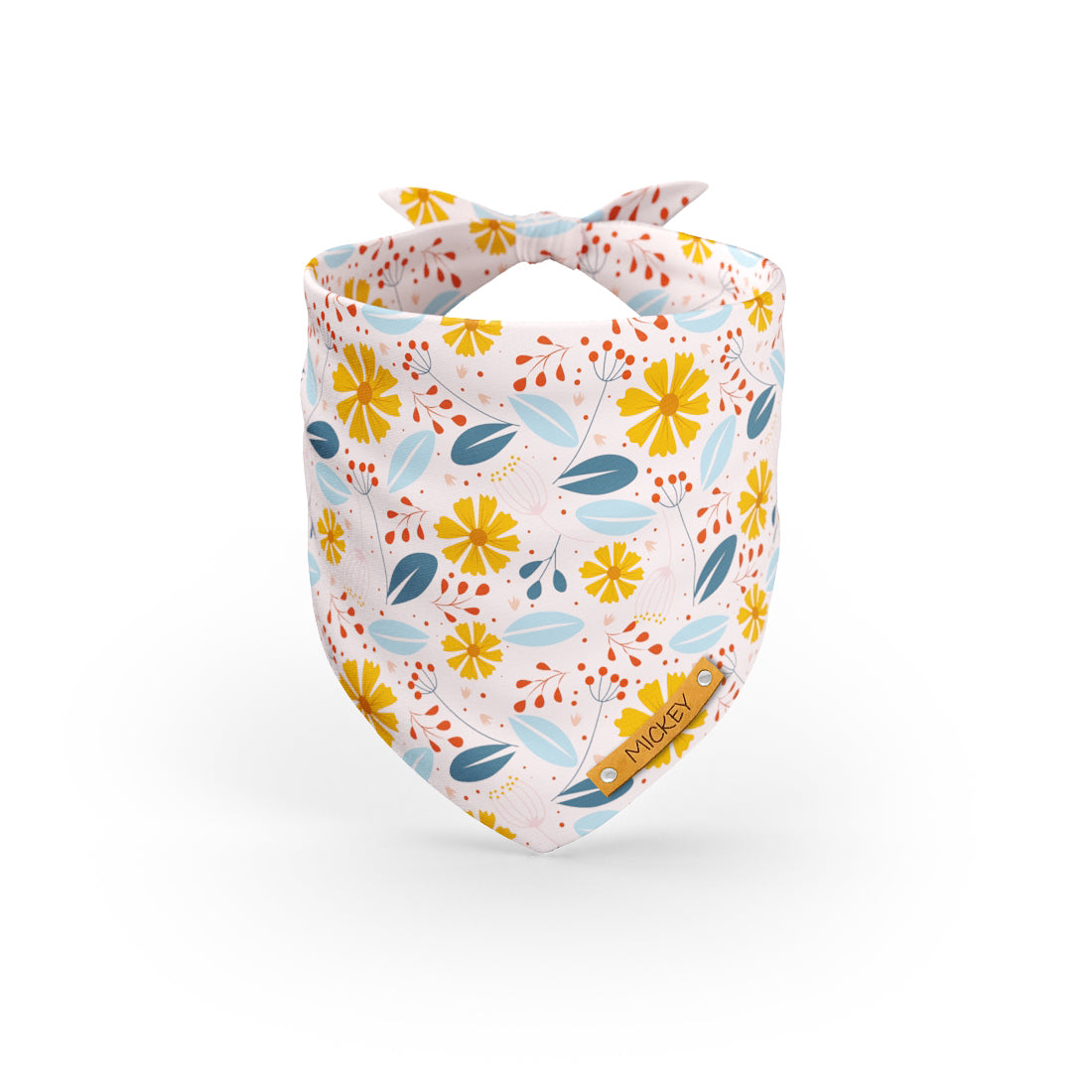 Folklore Blumen Vanille Personalisiertes Hundemode Bandana